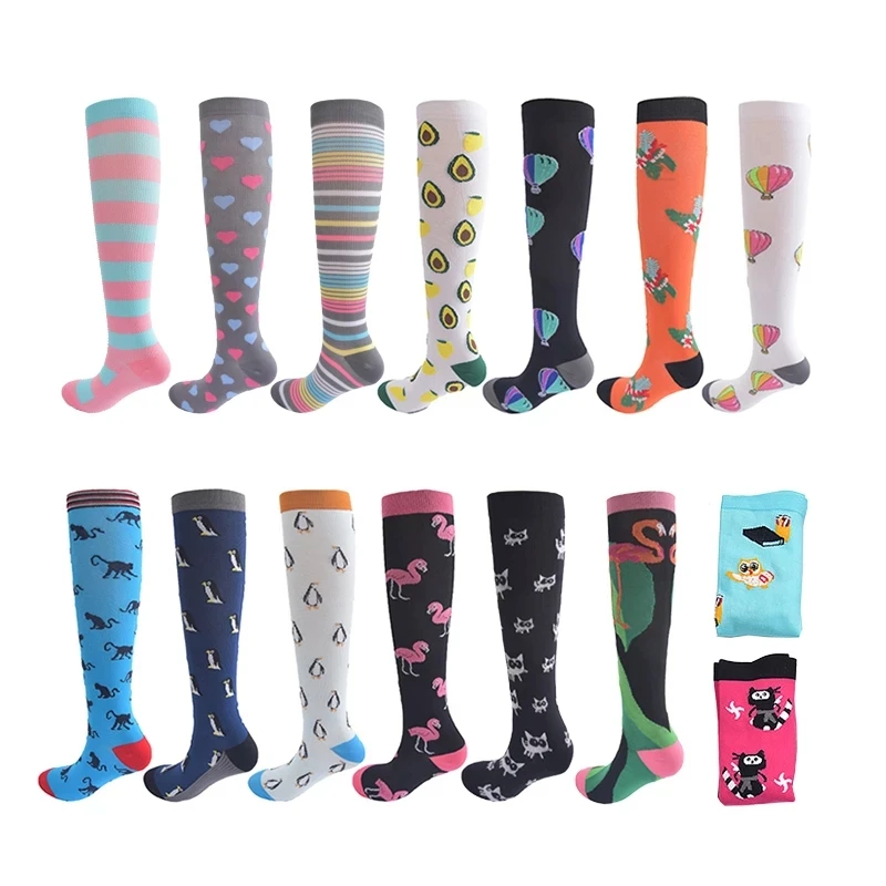 Wholesale Animals Fruits Dot Strip Patterned Pressure Compression Sport Socks, Custom color
Wholesale Animals Fruits Dot Strip Patterned Pressure Compression Sport Socks, Custom color
