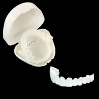 

customized label Upper and lower False teeth cover Perfect Smile Veneers Comfort Fit Flex Denture Paste fake braces