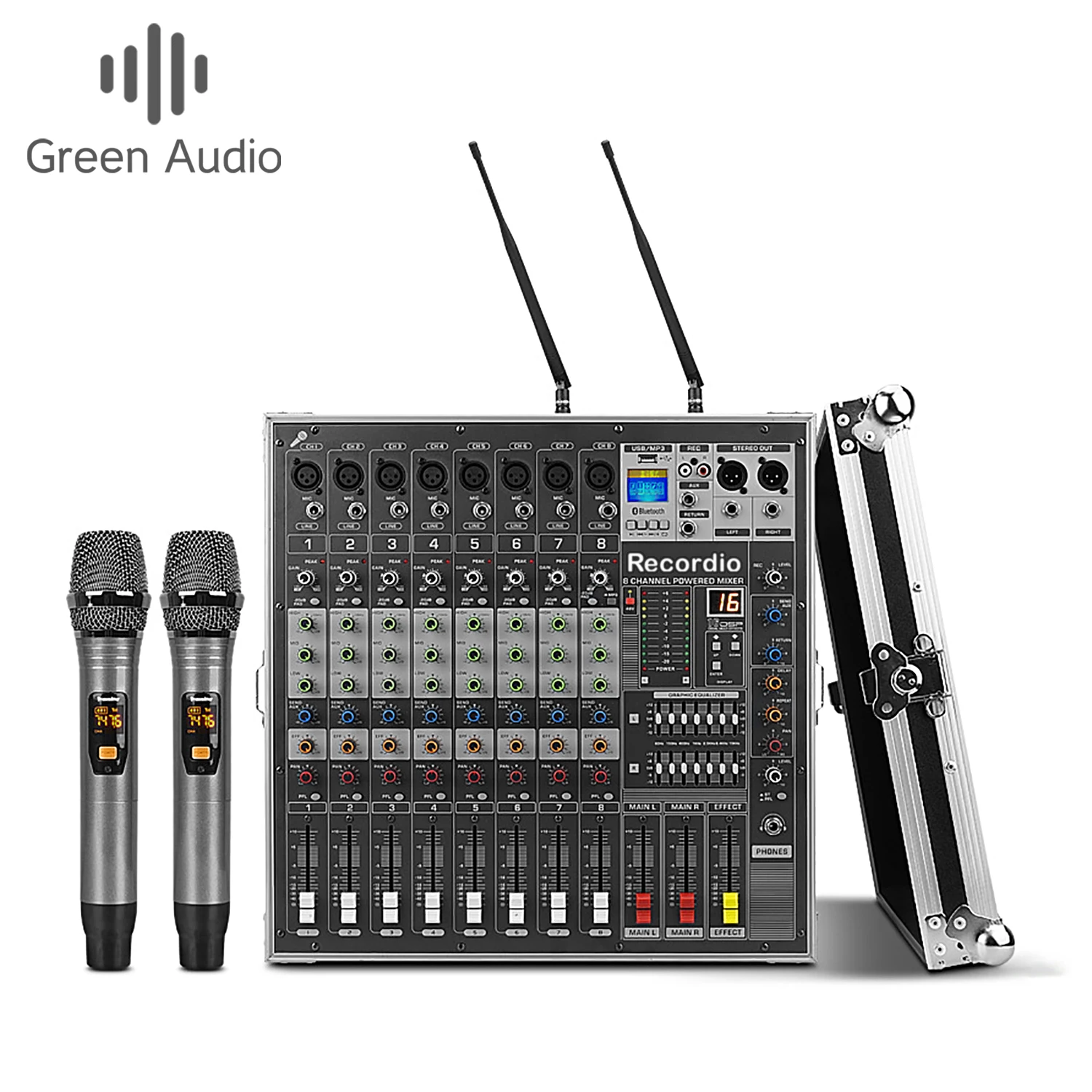

GAX-MK290 Professional 8-channel powerful amplifier mixer wireless microphone integrated machine for stage performances