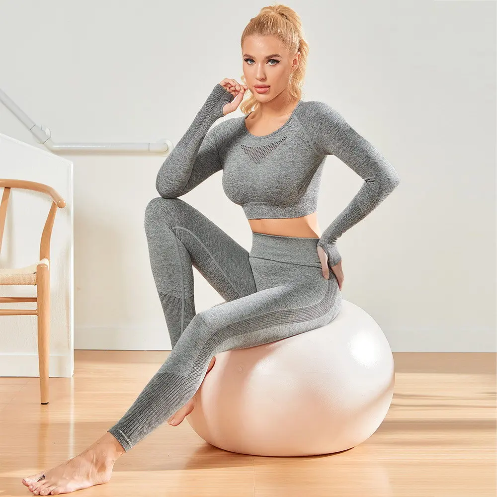 Women Yoga Set Gym Clothes Seamless Leggings Crop Tops Workout Sport Suit Long Sleeve Fitness Set Sport Pants Fitness
Women Yoga Set Gym Clothes Seamless Leggings Crop Tops Workout Sport Suit Long Sleeve Fitness Set Sport Pants Fitness