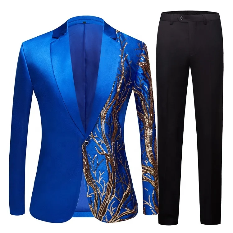 New Products Men's Embroidery Sequin Suit Gold Sequin Stage Costume Hip Hop Suit Suitable For Party Wedding Groom Dress Suits
New Products Men's Embroidery Sequin Suit Gold Sequin Stage Costume Hip Hop Suit Suitable For Party Wedding Groom Dress Suits