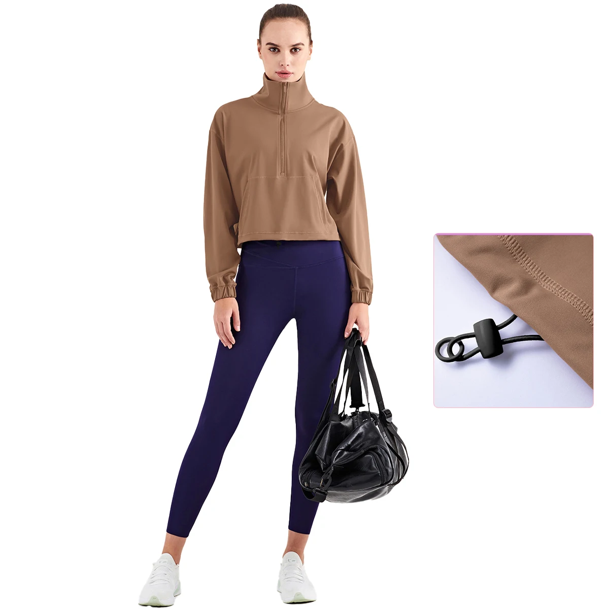 Wholesale New Women Half Zipper Yoga Tee Long Sleeves Solid Color T-shirt Women Gym Fitness Sportswear Clothing Jacket
Wholesale New Women Half Zipper Yoga Tee Long Sleeves Solid Color T-shirt Women Gym Fitness Sportswear Clothing Jacket