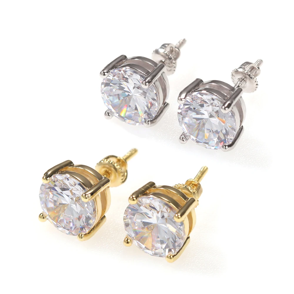 Classic Women Men Round Zircon Diamond Hip Hop 925 Silver Needle Hypoallergenic Stud Earrings Jewelry, Gold/silver
Classic Women Men Round Zircon Diamond Hip Hop 925 Silver Needle Hypoallergenic Stud Earrings Jewelry, Gold/silver