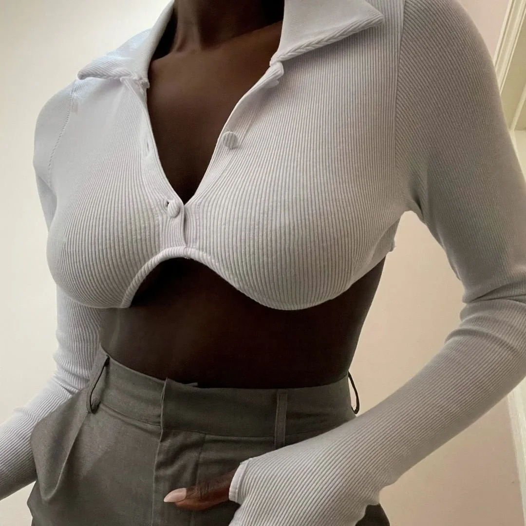 KKbeier BR046 2021 New Arrival Women Solid Color Long Sleeve Deep-V Casual Knitted Cardigan Steel Ring Crop Top
KKbeier BR046 2021 New Arrival Women Solid Color Long Sleeve Deep-V Casual Knitted Cardigan Steel Ring Crop Top