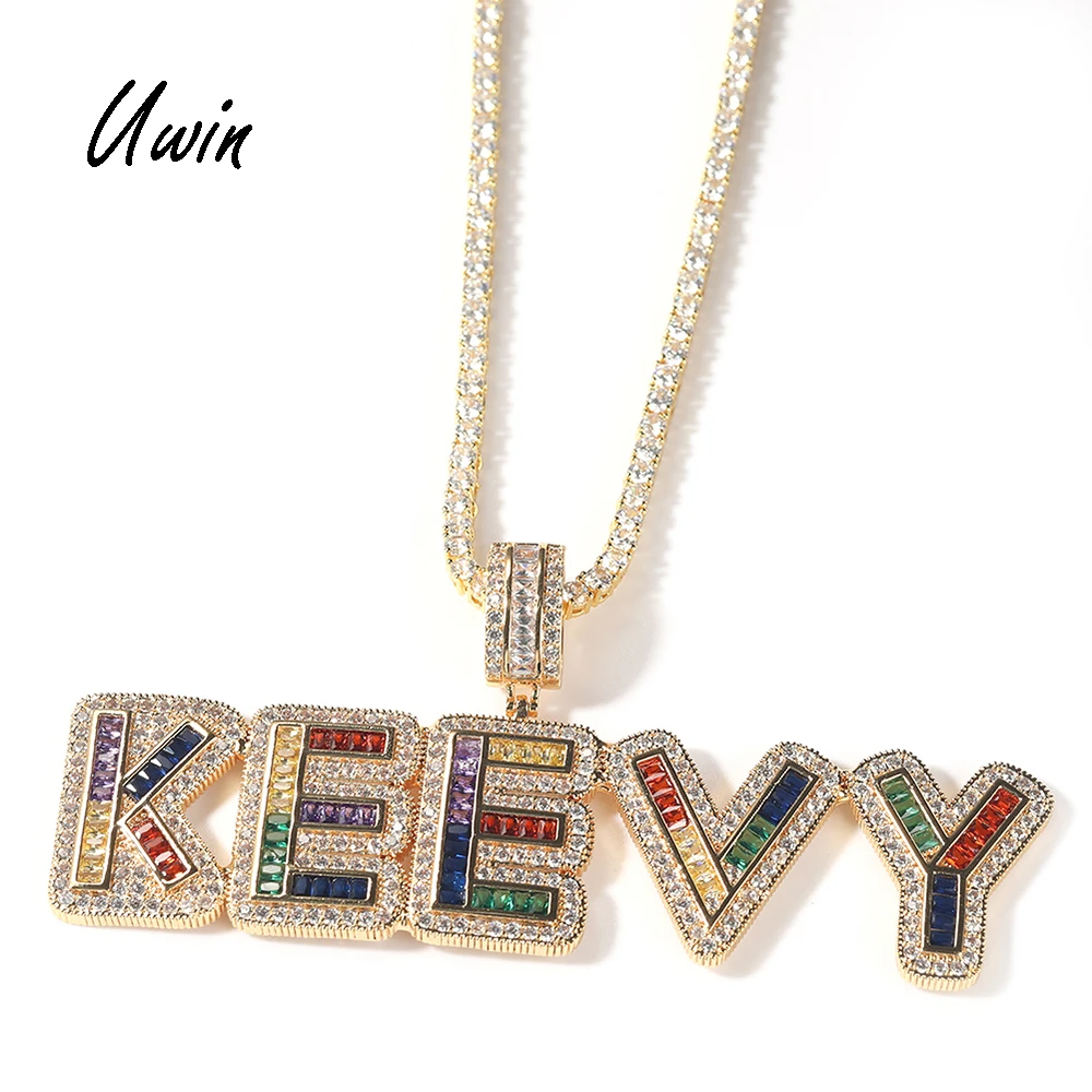 2021 Square Cut Bling Bling Colourful Zircon Letter Custom Name Pendant Iced Out Initial Name Necklace
2021 Square Cut Bling Bling Colourful Zircon Letter Custom Name Pendant Iced Out Initial Name Necklace