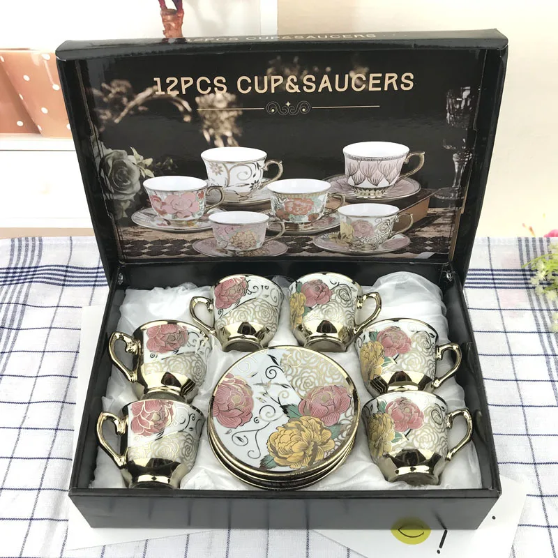 Popular Coffee Set Cup 6 Piece Small Ceramic Coffee Cup Saucer Set Tea Cup Sets Saucer
Popular Coffee Set Cup 6 Piece Small Ceramic Coffee Cup Saucer Set Tea Cup Sets Saucer