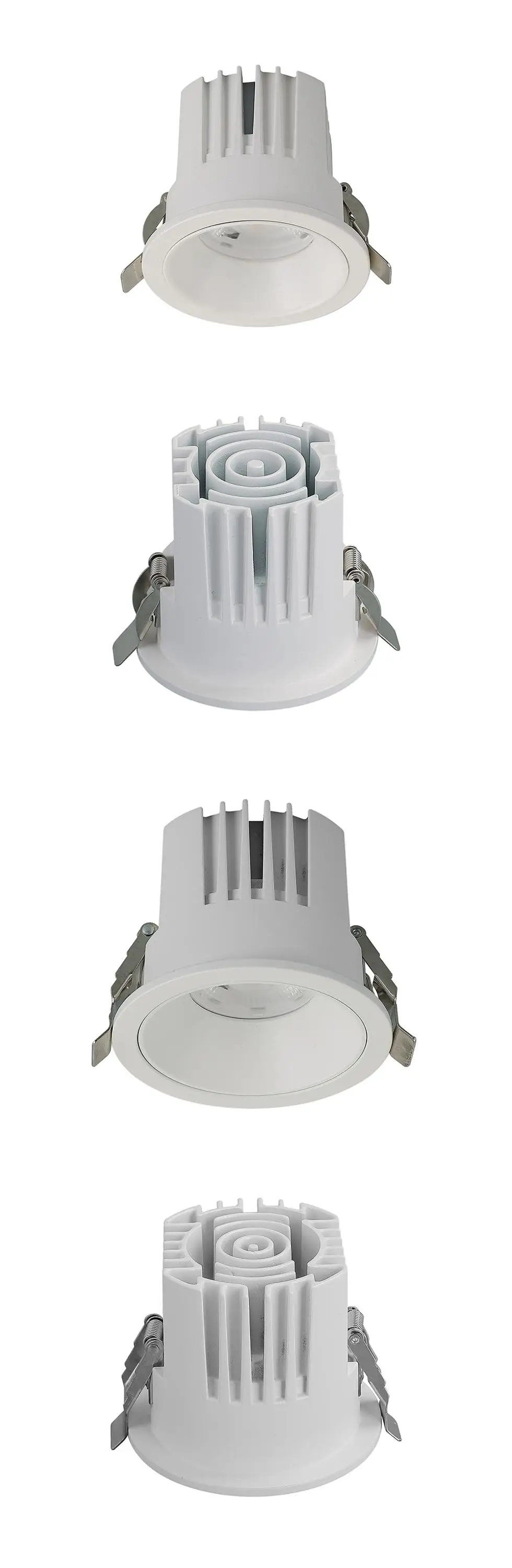 factory direct sale good quality round square die-casting aluminum 12W recessed COB ceiling downlight led