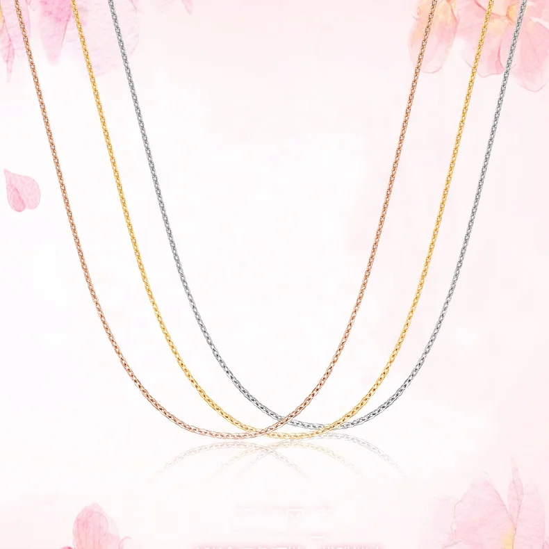 JZKA-001 Flat Cable 1mm AU750 Yellow Rose White Gold Cable Link Chains Chaine De Boite En Or 18K Original Jewelry
JZKA-001 Flat Cable 1mm AU750 Yellow Rose White Gold Cable Link Chains Chaine De Boite En Or 18K Original Jewelry