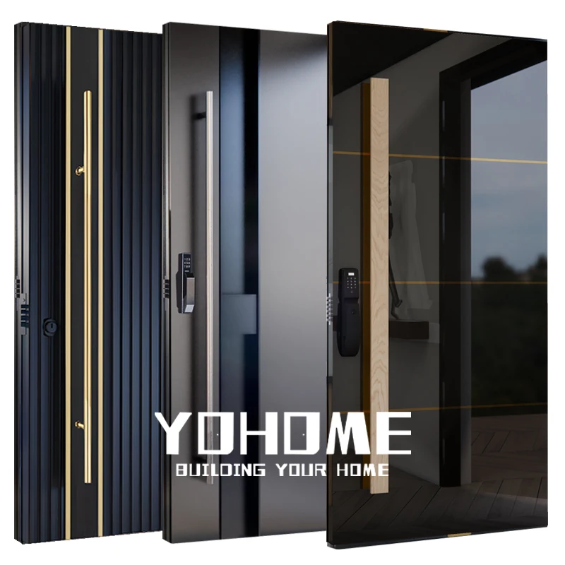 

Yohome anti theft security exterior front doors for houses modern front doors modern luxury aluminum luxury front door design