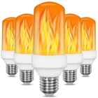 RoHS Led Bulb 5w Lamp Hot Sell LED Fire Effect Bulb Light Tri - Mode 5W AC 85 - 265V E26 E27 Flame Lamp