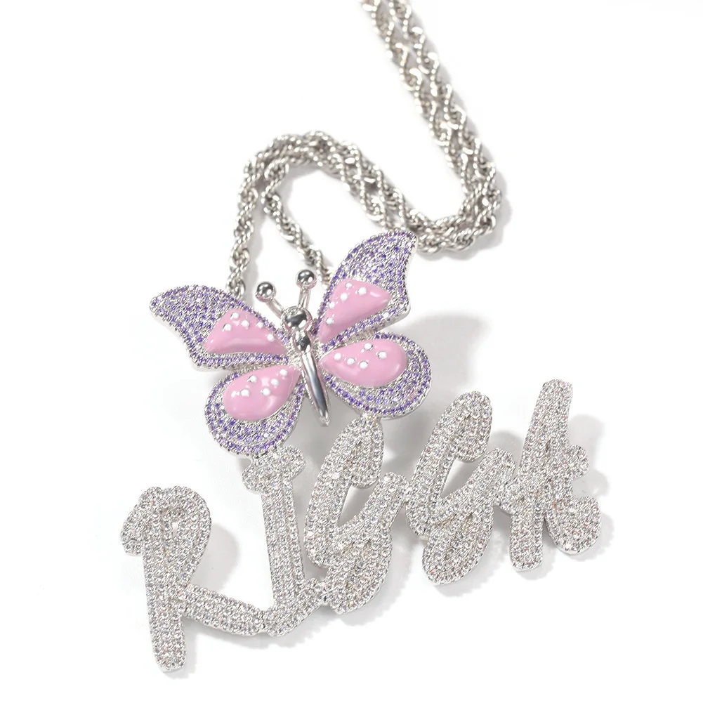 New Arrival Customized DIY Name Letter Pendant butterfly charms necklace CZ Initial Name Necklace jewelry women, Gold,silver
New Arrival Customized DIY Name Letter Pendant butterfly charms necklace CZ Initial Name Necklace jewelry women, Gold,silver