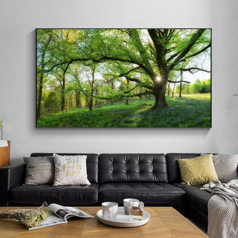 Green Big Tree Landscape Canvas Painting on the Wall Modern Art Posters and Prints Pictures for Home Decoration
Green Big Tree Landscape Canvas Painting on the Wall Modern Art Posters and Prints Pictures for Home Decoration