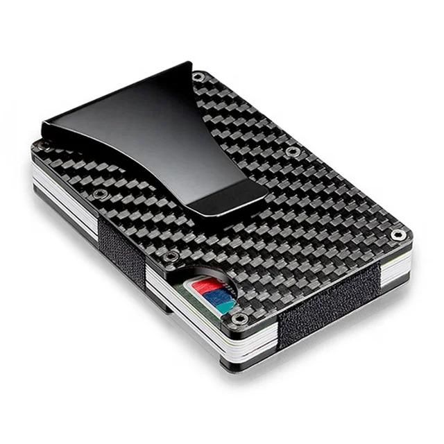 RFID Carbon Fiber Mens Wallet with Money Clip, Minimalist Credit Card Holder, slim aluminum wallet for Men
RFID Carbon Fiber Mens Wallet with Money Clip, Minimalist Credit Card Holder, slim aluminum wallet for Men