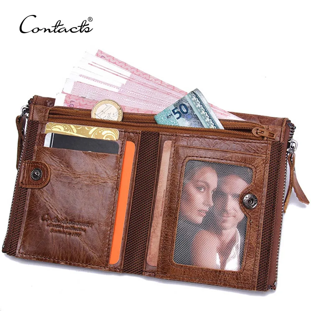 contact's dropship wholesale factory custom vintage brown genuine leather men card holder wallet with double zipper pocket, Black, brown, red or customized color
contact's dropship wholesale factory custom vintage brown genuine leather men card holder wallet with double zipper pocket, Black, brown, red or customized color