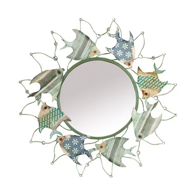 Newart mediterranean style interior metal fish mirror wall art for entrance bath bed living room decor
Newart mediterranean style interior metal fish mirror wall art for entrance bath bed living room decor