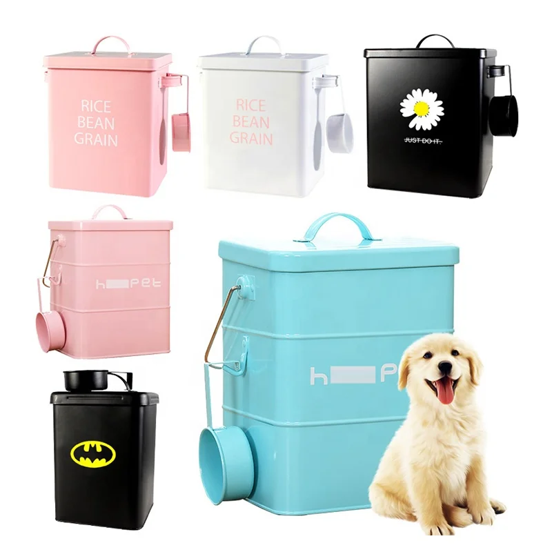 Metal Material Multiple Sizes Patterns Sealing Moisture Strong Durable Water Proof Pet Food Storage Container For Cats And Dogs, Pink/white/black/bule
Metal Material Multiple Sizes Patterns Sealing Moisture Strong Durable Water Proof Pet Food Storage Container For Cats And Dogs, Pink/white/black/bule