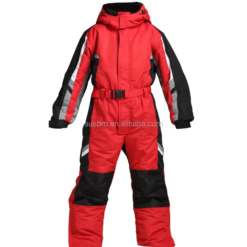 red ski jumpsuit