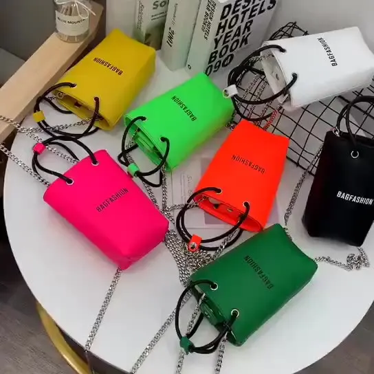 Chain Bucket Bag Trend Fluorescent Color handbag Woman Small Shoulder Bags Fashion Letter Handbag Mobile Phone Bag, 6 colors
Chain Bucket Bag Trend Fluorescent Color handbag Woman Small Shoulder Bags Fashion Letter Handbag Mobile Phone Bag, 6 colors