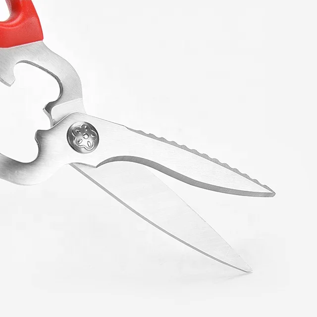 Stainless Steel Kitchen Scissors Multi-functional Food Scissors Shears With Bottle Opener