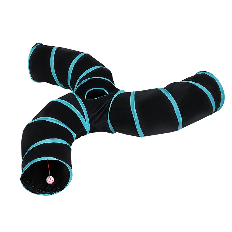 2021 new arrivals cat playing toy 3 way cat tunnel pet, Blue
