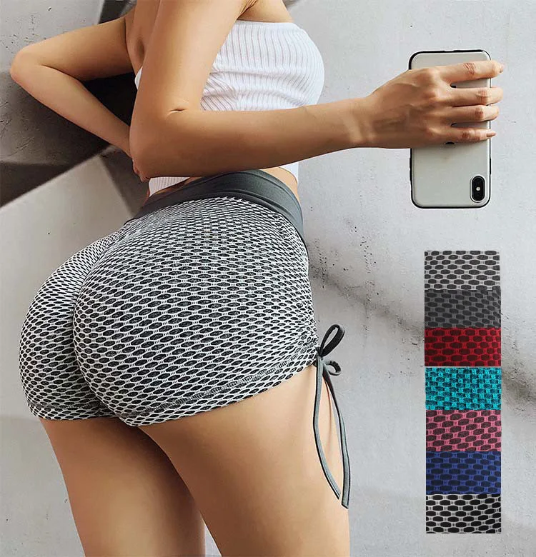 Body building peach hip raising shorts women's high waist elastic tights with drawstring, Picture
Body building peach hip raising shorts women's high waist elastic tights with drawstring, Picture