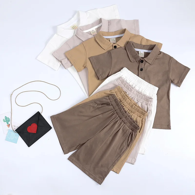Ready To Ship Baby Summer Clothes Kids Solid Color Essentials Outfits Fashion Boys Cotton Polo Shirt +shorts 2 Pcs Tracksuit Set, Picure
Ready To Ship Baby Summer Clothes Kids Solid Color Essentials Outfits Fashion Boys Cotton Polo Shirt +shorts 2 Pcs Tracksuit Set, Picure