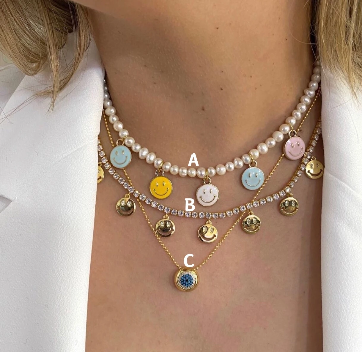 fancy handmade pearl Beaded smile happy face Gold Plated Necklace for Women Jewelry Wholesale choker set
fancy handmade pearl Beaded smile happy face Gold Plated Necklace for Women Jewelry Wholesale choker set