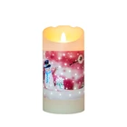 The snowman hut Paraffin Wax Fiber Optic LED Candle