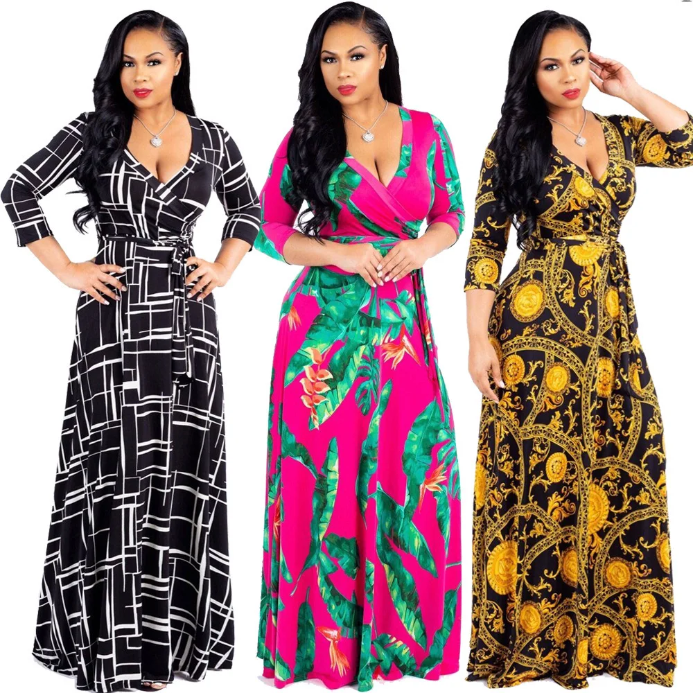 Plus Size Summer Boho Vintage Loose Oversized Chiffon Dresses Women Sexy V Neck Printed Floor Maxi Casual Dresses
Plus Size Summer Boho Vintage Loose Oversized Chiffon Dresses Women Sexy V Neck Printed Floor Maxi Casual Dresses
