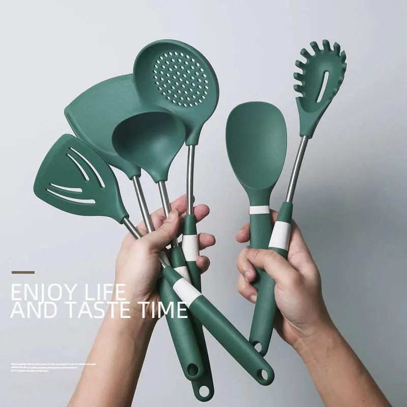 Wholesale OEM Food Grade Heat Resistant Silicone Kitchen Utensils Cooking Utensil Set 6Pcs, Available
Wholesale OEM Food Grade Heat Resistant Silicone Kitchen Utensils Cooking Utensil Set 6Pcs, Available