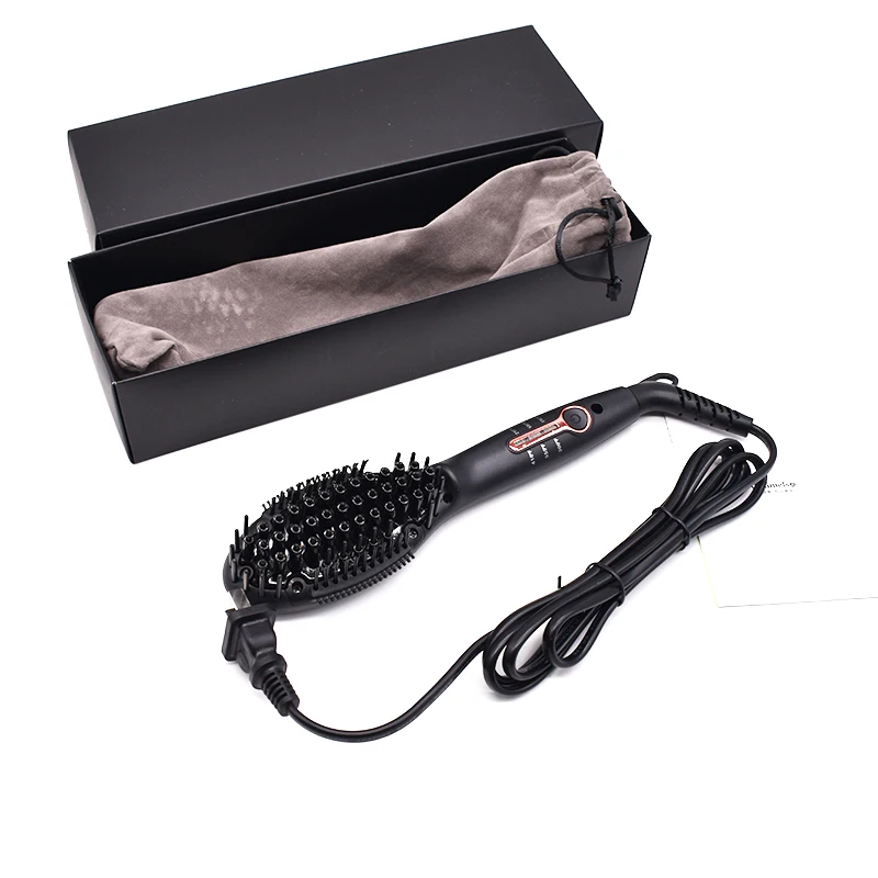 150/180/210 Dgree Ceramic Hot Comb Electric Hair Straightener Combs Brush Straight Electronic Comb, Black
150/180/210 Dgree Ceramic Hot Comb Electric Hair Straightener Combs Brush Straight Electronic Comb, Black
