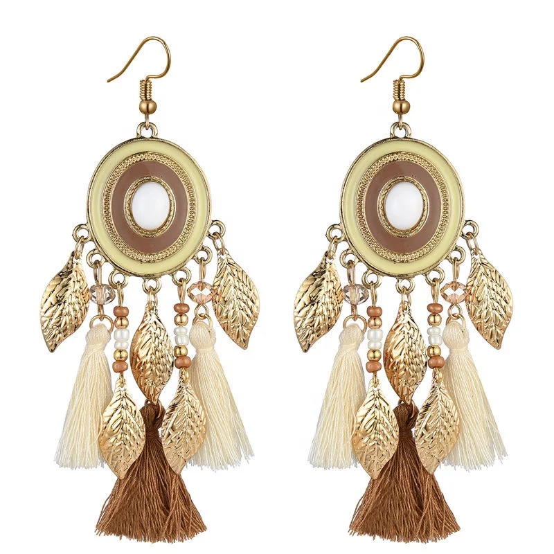 SC Fashion Gold Plated Bohemian Earrings Geometric Long Beaded Earrings Exaggerated Retro Leaf Tassel Dangle Earrings for Women
SC Fashion Gold Plated Bohemian Earrings Geometric Long Beaded Earrings Exaggerated Retro Leaf Tassel Dangle Earrings for Women
