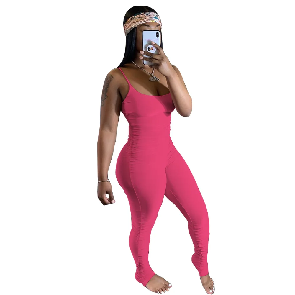 2021 Sport Ribbed Knitted Sleeveless Summer Yoga Solid Slim Bodycon Women Sling Sexy Jumpsuits 
2021 Sport Ribbed Knitted Sleeveless Summer Yoga Solid Slim Bodycon Women Sling Sexy Jumpsuits