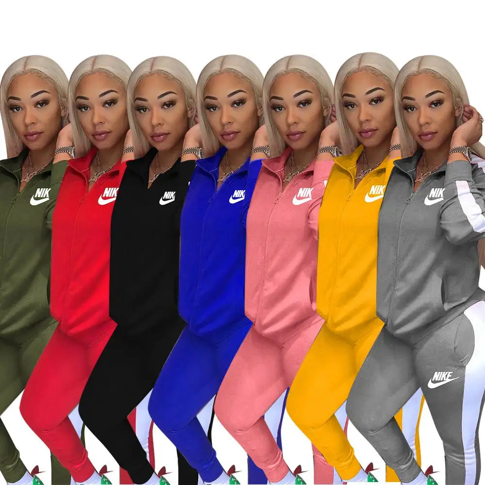 2021 Autumn Winter Ladies Nike Tracksuit Breathable Gym Fitness Sport Activewear Fit Women Zipper Top 2 Piece Sweatsuit Set
2021 Autumn Winter Ladies Nike Tracksuit Breathable Gym Fitness Sport Activewear Fit Women Zipper Top 2 Piece Sweatsuit Set