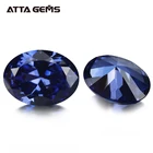 2x3~10x12mm Oval Shape Blue Cubic Zirconia Brilliant Cut Loose Dark Blue CZ Stone Synthetic Gems For Jewelry