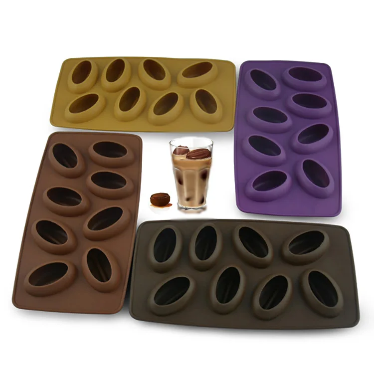 Hot Sale 8 Cavity Coffee Bean Silicone Ice Cube Tray Multi-color Optional, Dark coffee, yellow, red, blue
Hot Sale 8 Cavity Coffee Bean Silicone Ice Cube Tray Multi-color Optional, Dark coffee, yellow, red, blue