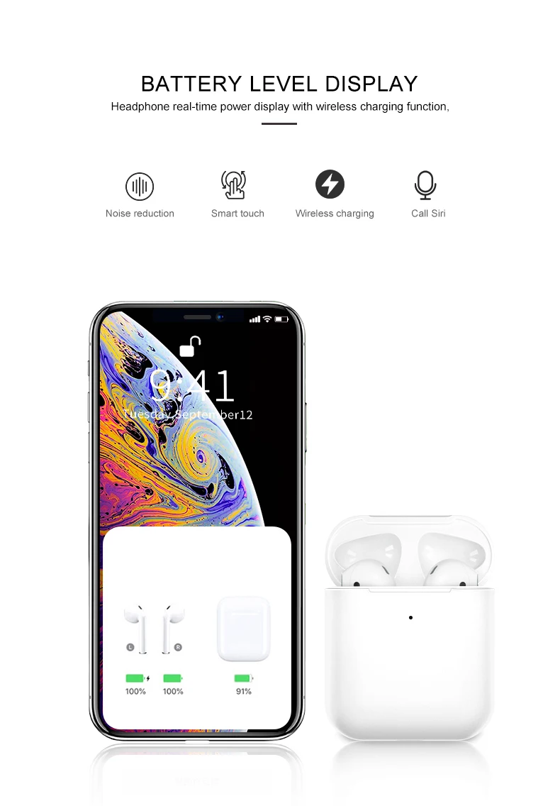 Factory wholesale 1:1 true wireless earbuds 5.0 tws wireless earphone i7s i12 for Airpod 2 Bluetooth headphone - ANKUX.COM