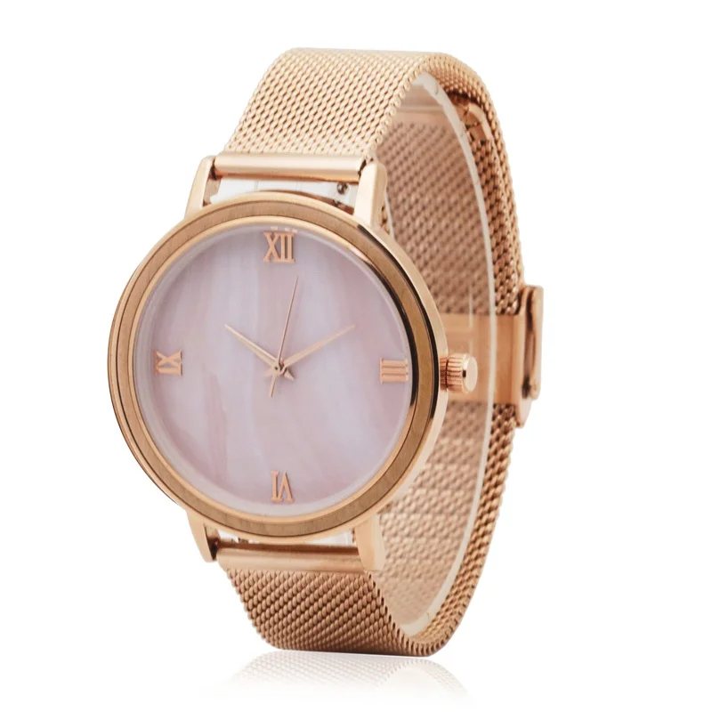 Charming rose gold plating relogio feminino stainless steel mesh band women watch wrist
Charming rose gold plating relogio feminino stainless steel mesh band women watch wrist