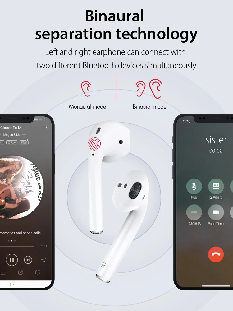 guangdong electronic products tws i24 i30 i80 i60 i88 i100 i200 i1000 i5000 tws black earbuds - ANKUX.COM