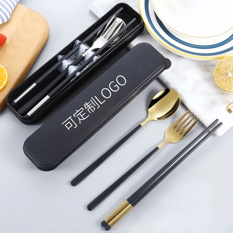 304 stainless steel flatware set portable 3 pcs Korean cutlery set fork spoon chcopsticks with case travel cutlery set, Sliver, gold
304 stainless steel flatware set portable 3 pcs Korean cutlery set fork spoon chcopsticks with case travel cutlery set, Sliver, gold