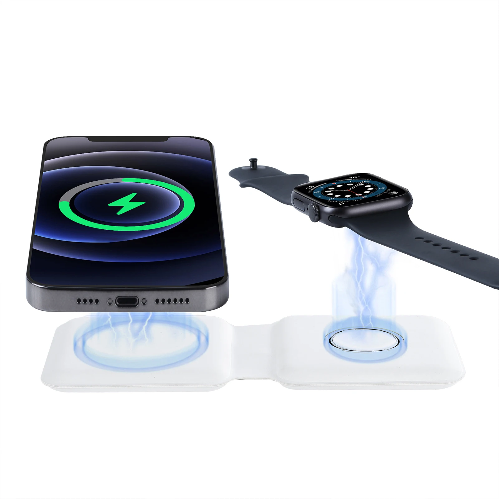 15W Double Wireless Folding Charger Pad For Iphone 13 12 Mini Pro Max Fast Charging Dock Station For Apple Watch 2 3 4 5 6 7 SE
15W Double Wireless Folding Charger Pad For Iphone 13 12 Mini Pro Max Fast Charging Dock Station For Apple Watch 2 3 4 5 6 7 SE