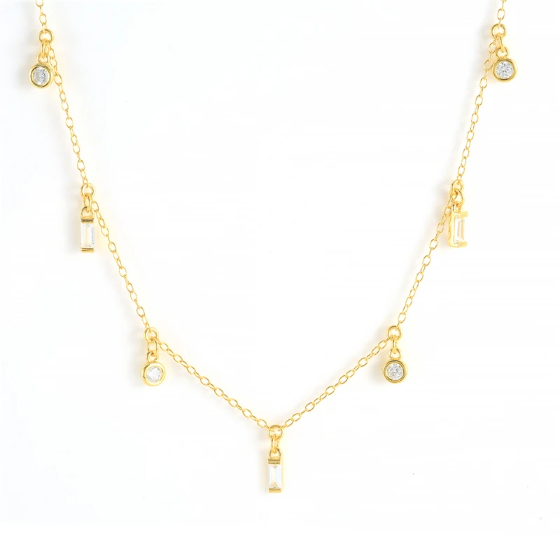 Fashion Necklace Jewelry 925 Sterling Silver Necklace Multicolor Zirconia Diamond Pendant Gold Plated Necklace Chain Set Women, Different color
Fashion Necklace Jewelry 925 Sterling Silver Necklace Multicolor Zirconia Diamond Pendant Gold Plated Necklace Chain Set Women, Different color