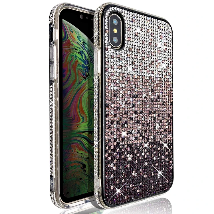 Luxury Gradient Color Glitter Bling Crystal Rhinestone Diamond Phone Case Cover For Iphone Xs Max Xr X 8 7 6 6S Plus, Black,purple,green,blue 
Luxury Gradient Color Glitter Bling Crystal Rhinestone Diamond Phone Case Cover For Iphone Xs Max Xr X 8 7 6 6S Plus, Black,purple,green,blue