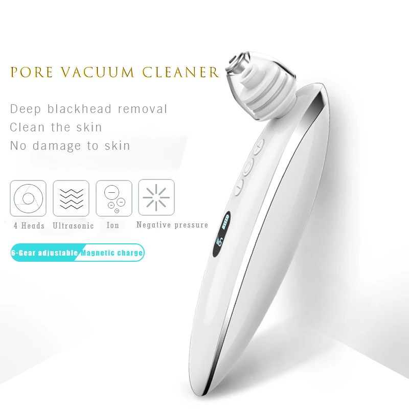 

Newest Mini Beauty Home Device Electronic Ultrasonic Vaccum Acne Blackhead Remover Tool For Nose And Face, White