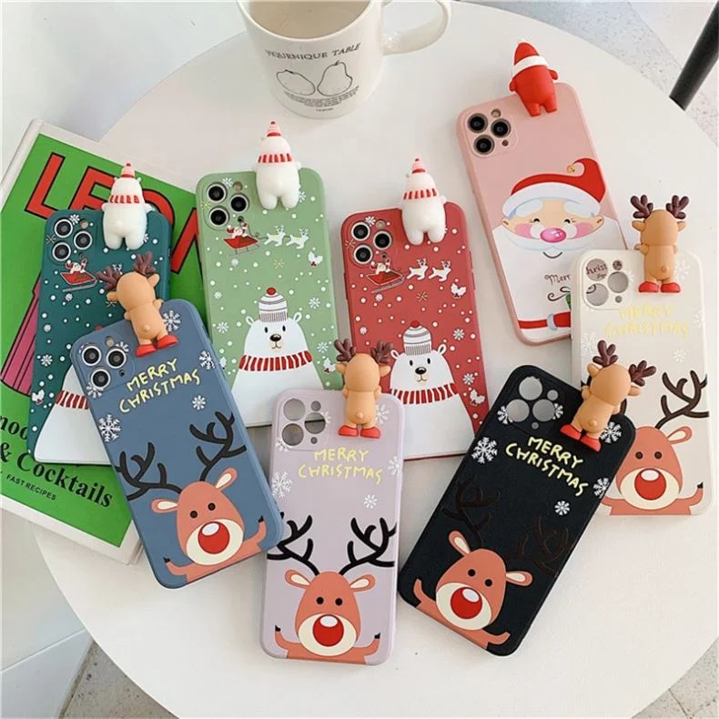 Cute 3D Doll Cartoon Christmas Santa Reindeer Tree Soft Phone Case For Iphone 12 11 Pro Max X XS XR 7 8 Plus SE 2021 Cover Gift, 8 colors
Cute 3D Doll Cartoon Christmas Santa Reindeer Tree Soft Phone Case For Iphone 12 11 Pro Max X XS XR 7 8 Plus SE 2021 Cover Gift, 8 colors