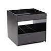 Custom made black ABS plastic square multi function divided layer cube storage tool organizer box for office