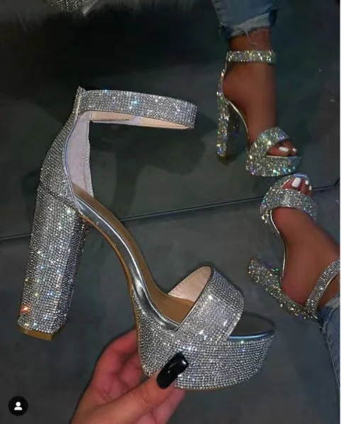 2021 europe american woman party sexy rhinestone high heels, Silver or customized
2021 europe american woman party sexy rhinestone high heels, Silver or customized