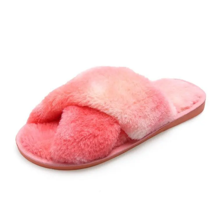 Women House Slippers Warm Faux Fur Ladies Cross Soft Plush Furry Open Toe Slides Female Fashion Shoes
Women House Slippers Warm Faux Fur Ladies Cross Soft Plush Furry Open Toe Slides Female Fashion Shoes