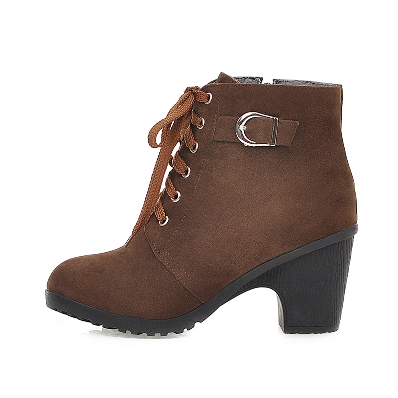 Womens Ankle Boots Lace Up High Heel Comfort Fashion Buckle Boots Autumn Winter Womens Shoes, Black/brown/red
Womens Ankle Boots Lace Up High Heel Comfort Fashion Buckle Boots Autumn Winter Womens Shoes, Black/brown/red