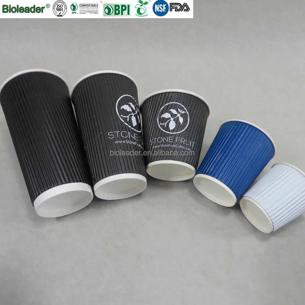 Hot Seller Biodegradable Paper Cups Disposable Bagasse Coffee Cups Disposable
